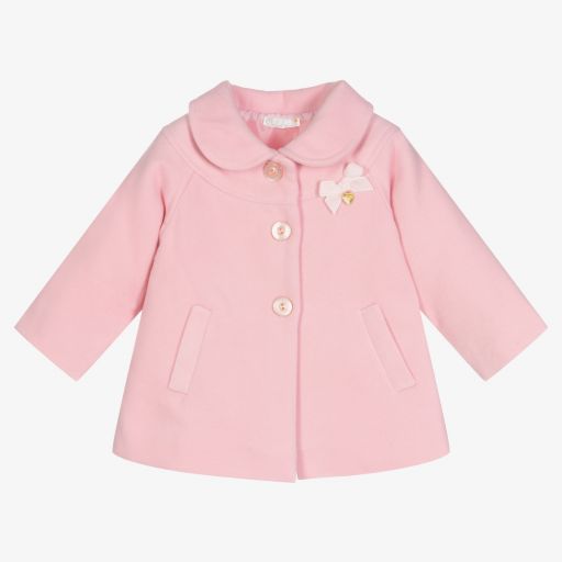 Dr. Kid-Baby Girls Pink Felted Coat | Childrensalon Outlet