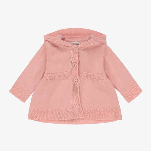 Dr. Kid-Baby Girls Pink Knitted Coat | Childrensalon Outlet
