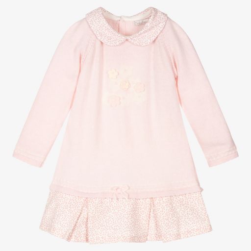 Dr. Kid-Baby Girls Pink Knitted Dress | Childrensalon Outlet