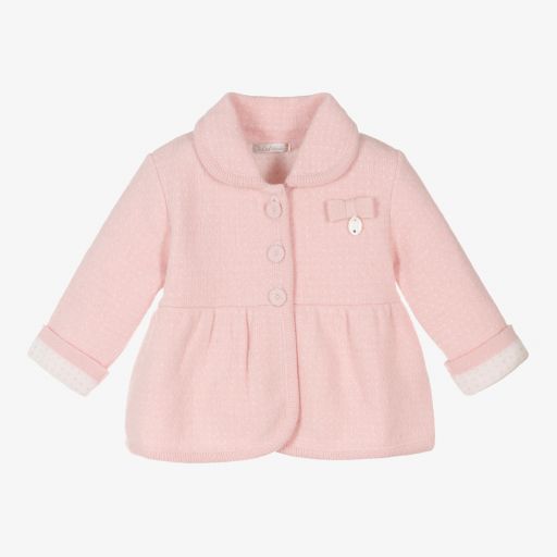 Dr. Kid-Baby Girls Pink Knitted Jacket | Childrensalon Outlet