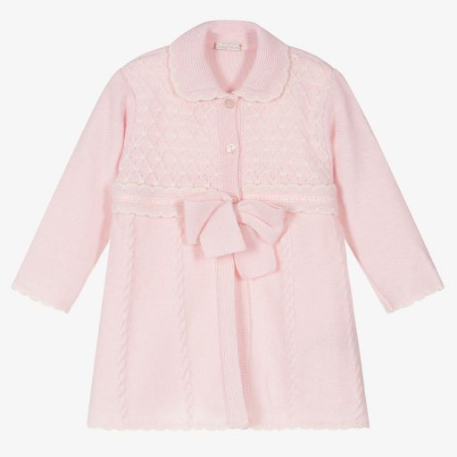 Dr. Kid-Baby Girls Pink Wool Cardigan | Childrensalon Outlet