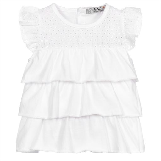 Dr. Kid-Baby Girls White Top | Childrensalon Outlet