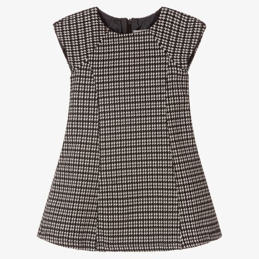Dr. Kid-Black & White Houndtooth Dress | Childrensalon Outlet