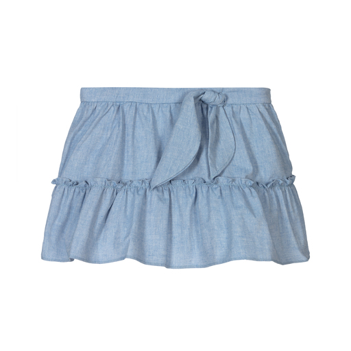Dr. Kid-Blue Cotton Chambray Skirt | Childrensalon Outlet