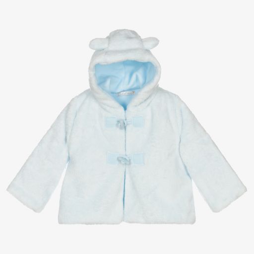 Dr. Kid-Blue Faux Fur Baby Jacket | Childrensalon Outlet
