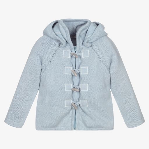 Dr. Kid-Blue Knitted Baby Cardigan | Childrensalon Outlet