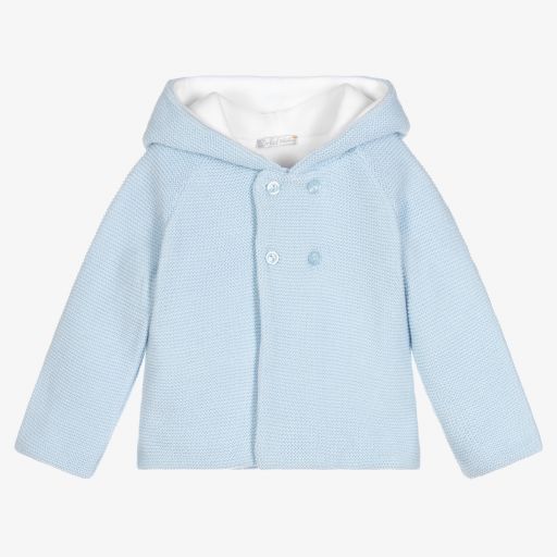 Dr. Kid-Blue Knitted Pram Jacket | Childrensalon Outlet