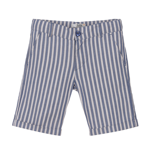 Dr. Kid-Blue Striped Cotton Shorts | Childrensalon Outlet