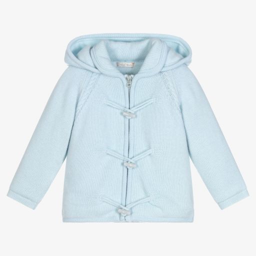 Dr. Kid-Blue Wool Blend Baby Cardigan | Childrensalon Outlet