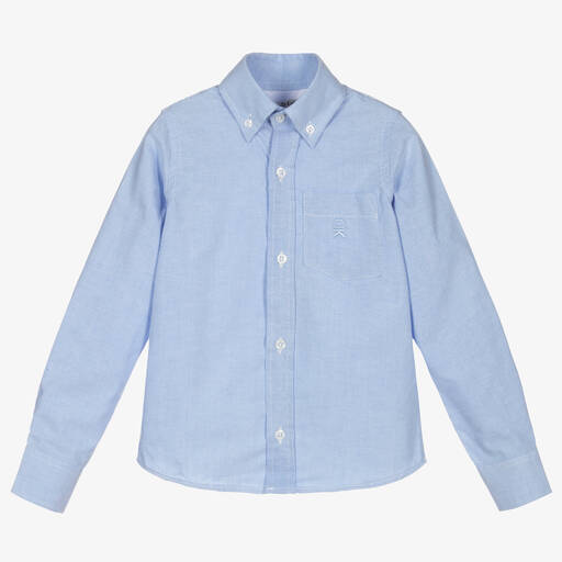 Dr. Kid-Boys Blue Cotton Shirt | Childrensalon Outlet