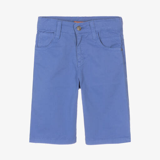 Dr. Kid-Boys Blue Cotton Shorts | Childrensalon Outlet