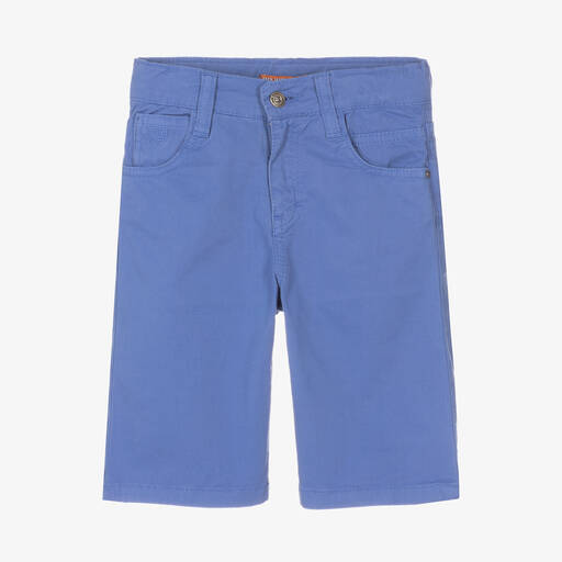 Dr. Kid-Boys Blue Cotton Shorts | Childrensalon Outlet