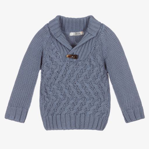 Dr. Kid-Boys Blue Cotton Sweater | Childrensalon Outlet