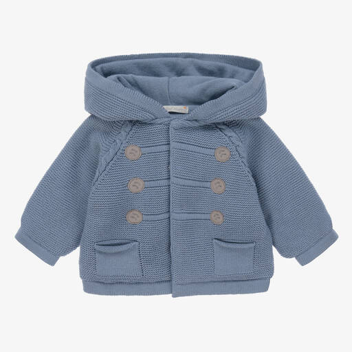 Dr. Kid-Blaue Strickjacke mit Kapuze | Childrensalon Outlet