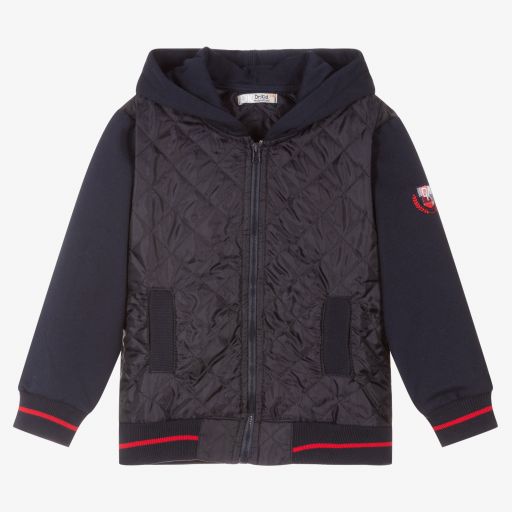 Dr. Kid-Boys Blue Quilted Jacket | Childrensalon Outlet