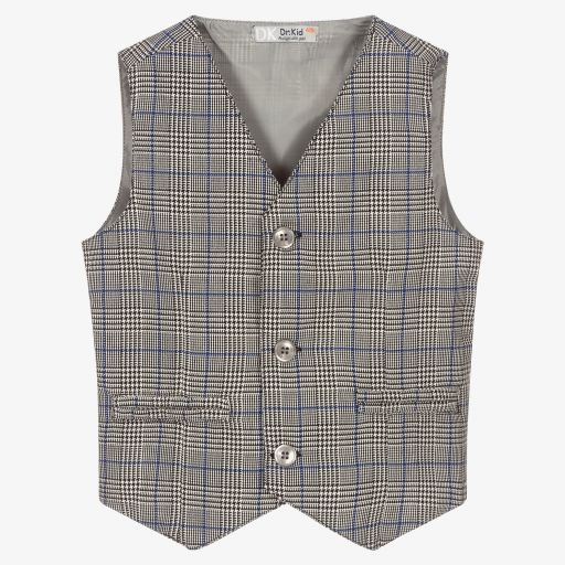 Dr. Kid-Boys Checked Waistcoat | Childrensalon Outlet