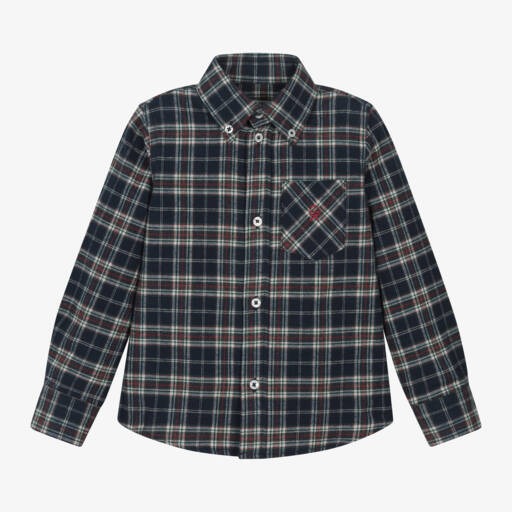 Dr. Kid-Boys Checkered Cotton Long Sleeve | Childrensalon Outlet