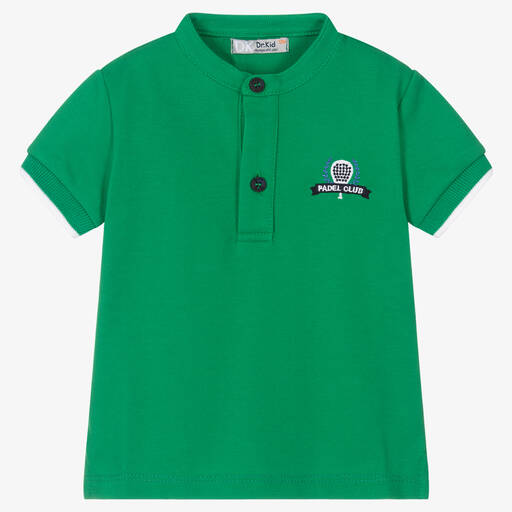 Dr. Kid-Boys Green Cotton Piqué T-Shirt | Childrensalon Outlet