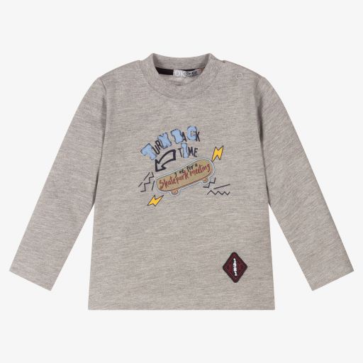 Dr. Kid-Boys Grey Cotton Top | Childrensalon Outlet