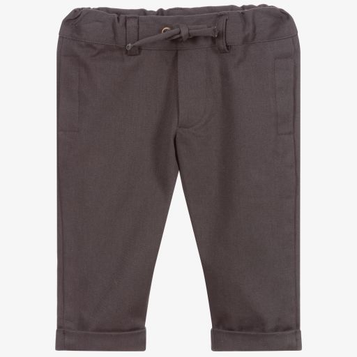 Dr. Kid-Boys Grey Cotton Trousers | Childrensalon Outlet
