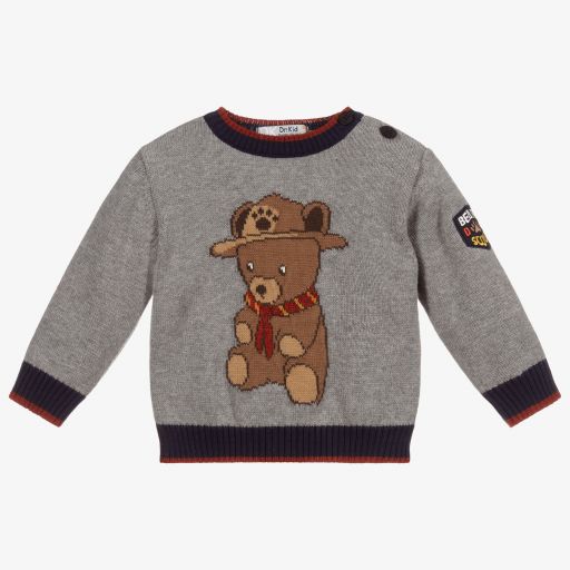 Dr. Kid-Pull gris en maille Garçon | Childrensalon Outlet