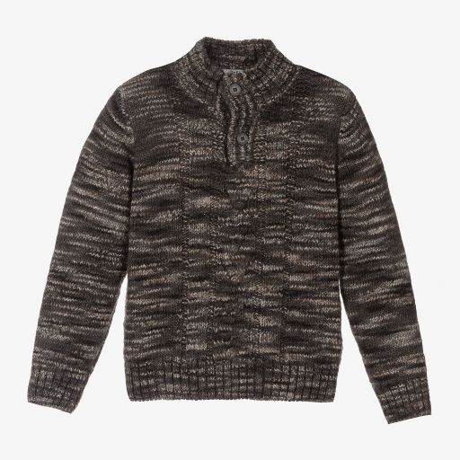 Dr. Kid-Boys Grey Wool Blend Jumper | Childrensalon Outlet