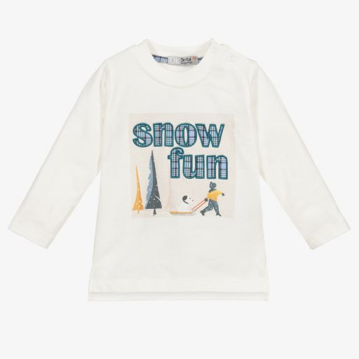 Dr. Kid-Кремовый хлопковый топ для мальчиков | Childrensalon Outlet