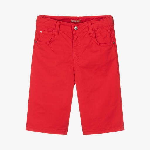 Dr. Kid-Boys Red Cotton Shorts | Childrensalon Outlet