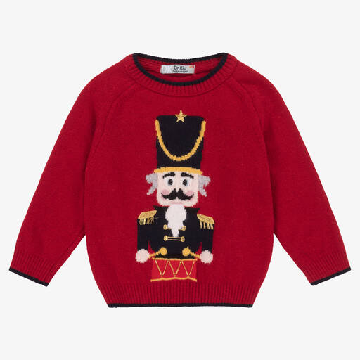 Dr. Kid-Boys Red Knitted Toy Soldier Sweater | Childrensalon Outlet