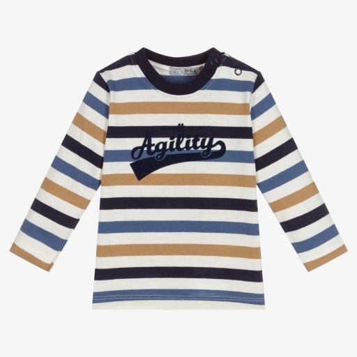 Dr. Kid-Boys Striped Cotton Top | Childrensalon Outlet