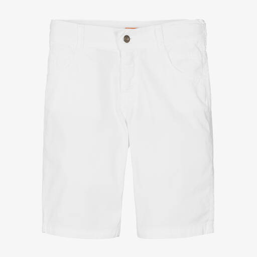 Dr. Kid-Boys White Cotton Shorts | Childrensalon Outlet