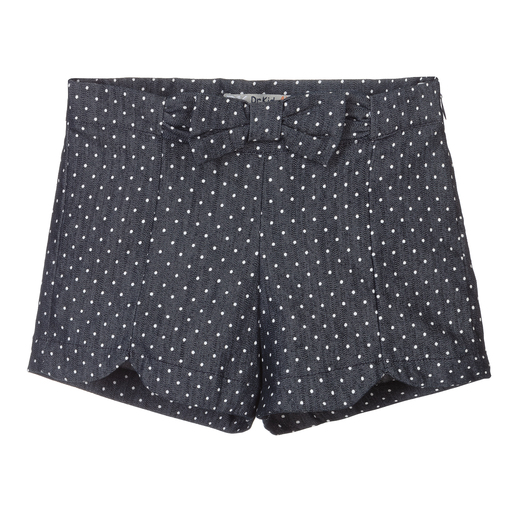 Dr. Kid-Girls Blue Cotton Shorts | Childrensalon Outlet
