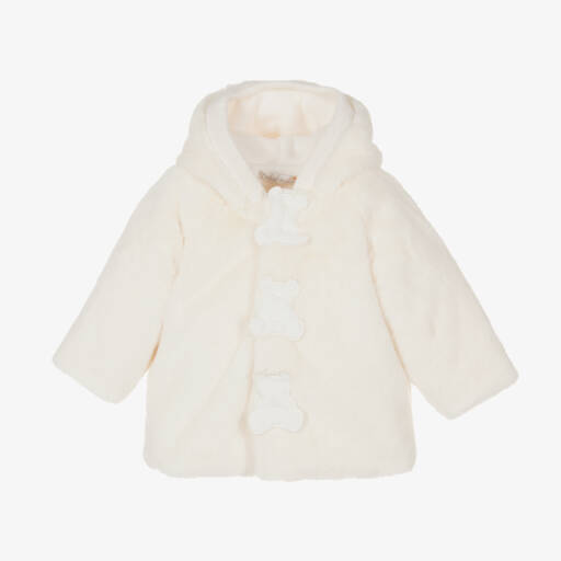 Dr. Kid-Girls Ivory Teddy Pram Jacket | Childrensalon Outlet