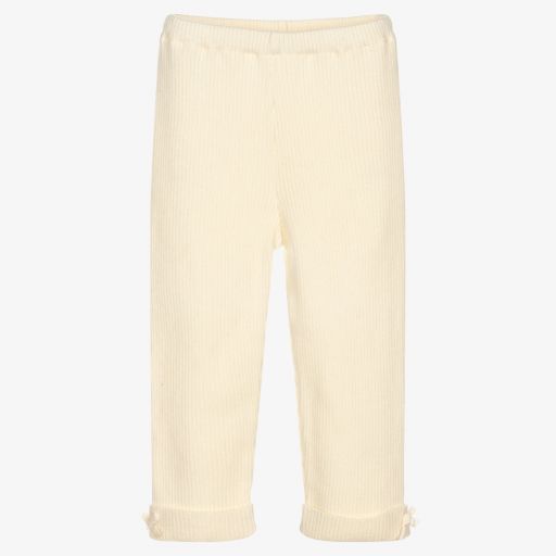 Dr. Kid-Girls Ivory Wool Blend Leggings | Childrensalon Outlet