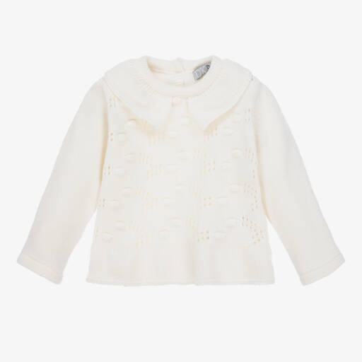 Dr. Kid-Girls Ivory Wool Sweater | Childrensalon Outlet