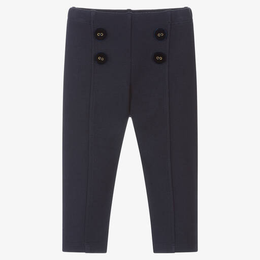 Dr. Kid-Girls Navy Blue Leggings | Childrensalon Outlet