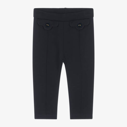 Dr. Kid-Girls Navy Milano Jersey Trousers | Childrensalon Outlet