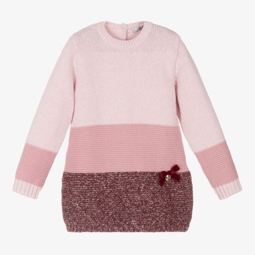 Dr. Kid-Girls Pink Knitted Sweater | Childrensalon Outlet