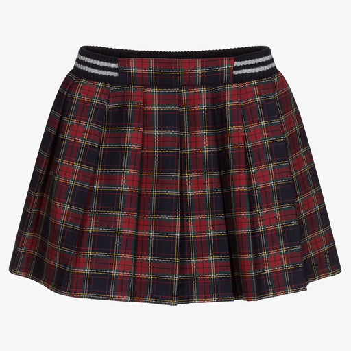 Dr. Kid-Girls Red & Blue Tartan Skirt | Childrensalon Outlet