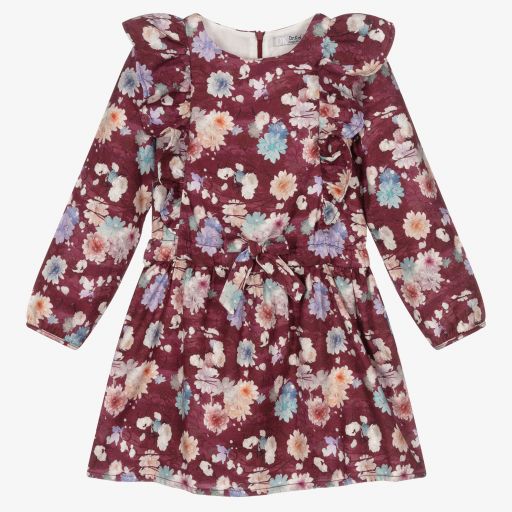 Dr. Kid-Girls Red Floral Viscose Dress | Childrensalon Outlet