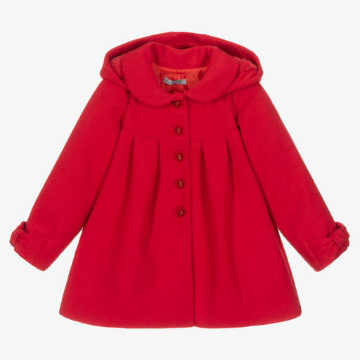 Dr. Kid-Manteau rouge classique fille  | Childrensalon Outlet