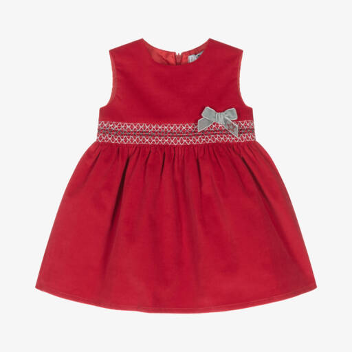 Dr. Kid-Girls Velvet Dress with Bow | Childrensalon Outlet