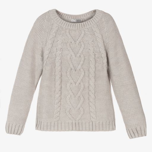 Dr. Kid-Girls Wool Blend Cable Jumper | Childrensalon Outlet