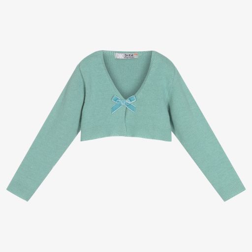 Dr. Kid-Green Wool Knit Bolero Cardigan | Childrensalon Outlet