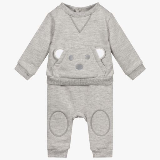 Dr. Kid-Grey Cotton Baby Tracksuit | Childrensalon Outlet