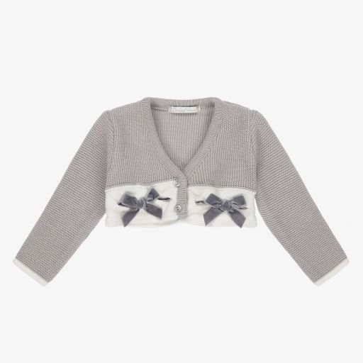 Dr. Kid-Grey Cotton Blend Cardigan | Childrensalon Outlet