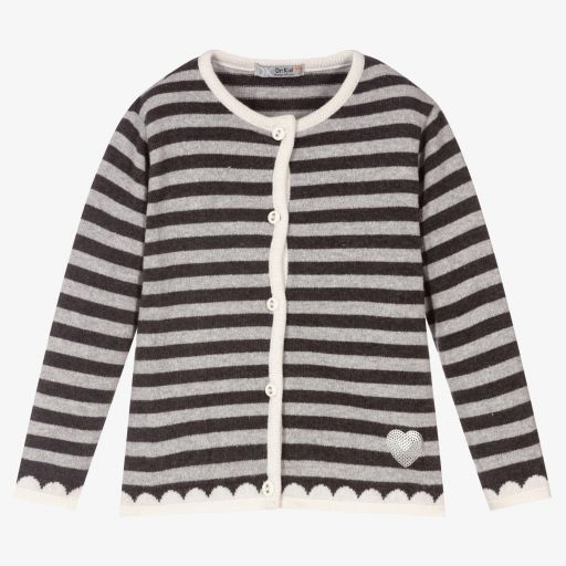 Dr. Kid-Grey Knit Wool Blend Cardigan | Childrensalon Outlet