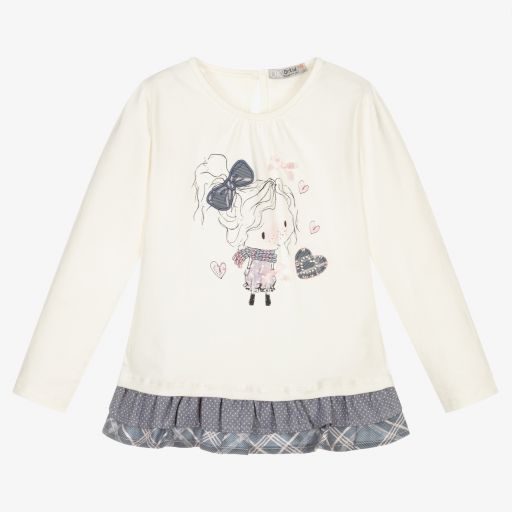 Dr. Kid-Ivory Cotton Jersey Tunic Top | Childrensalon Outlet