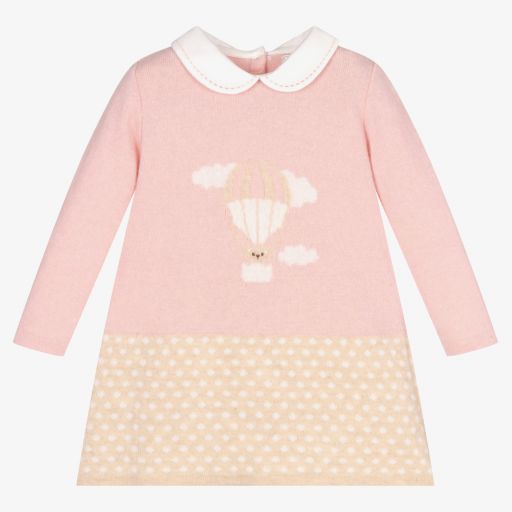 Dr. Kid-Pink & Beige Knitted Dress | Childrensalon Outlet
