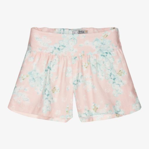 Dr. Kid-Pink Floral Linen Shorts | Childrensalon Outlet